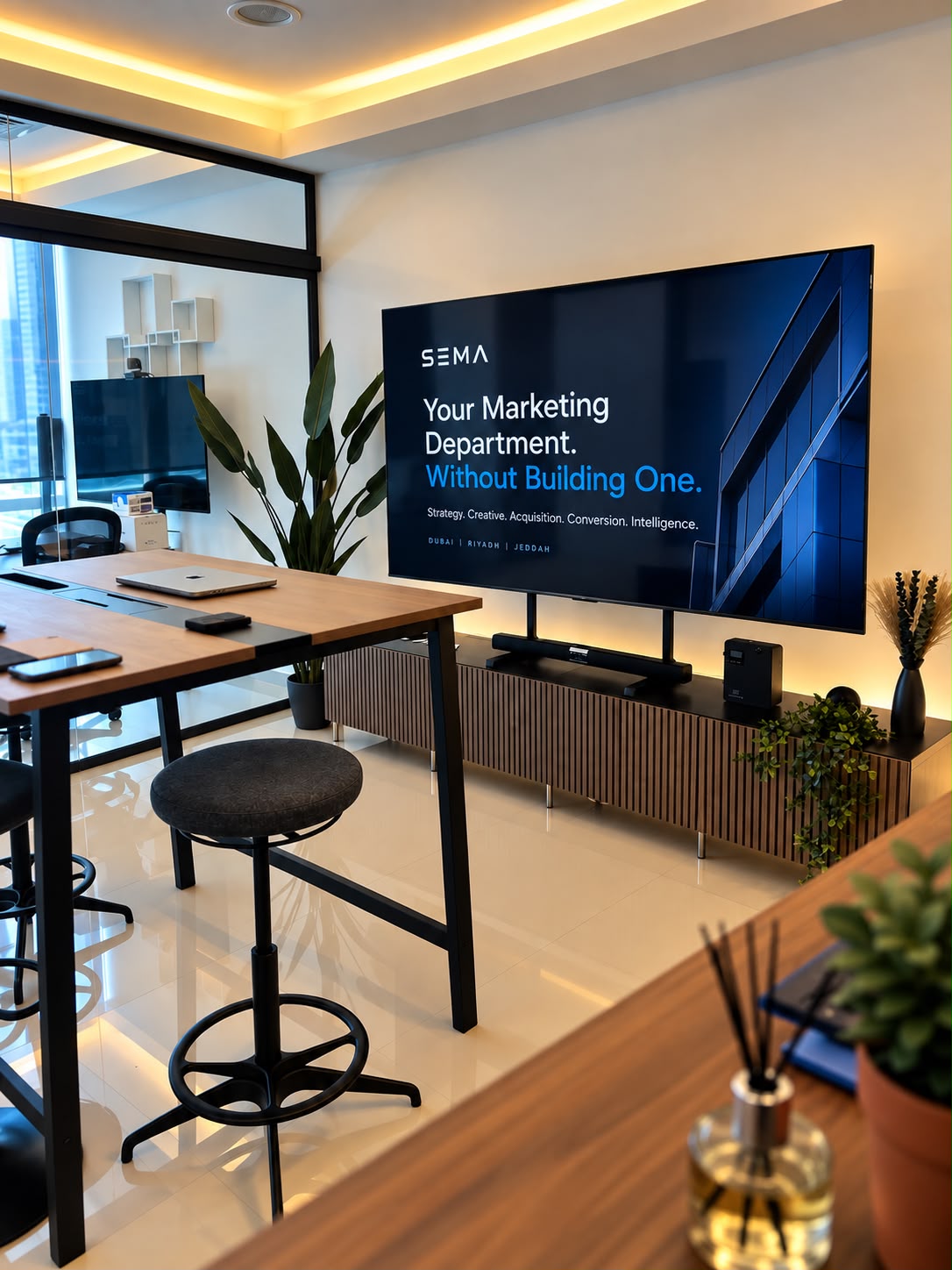 SEMA Space external marketing department workspace in Dubai